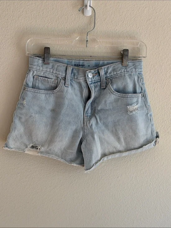 Old Navy Light Wash Distressed Denim Shorts