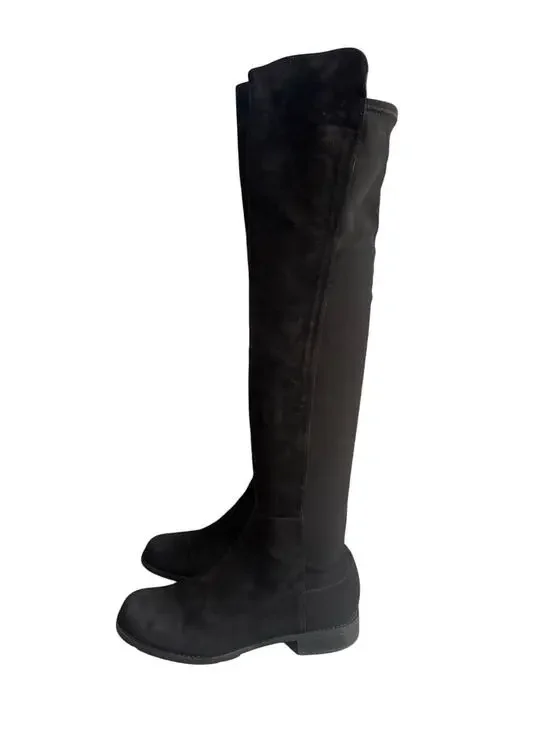 Stuart Weitzman 5050 Over The Knee Boots Black Suede Size 7