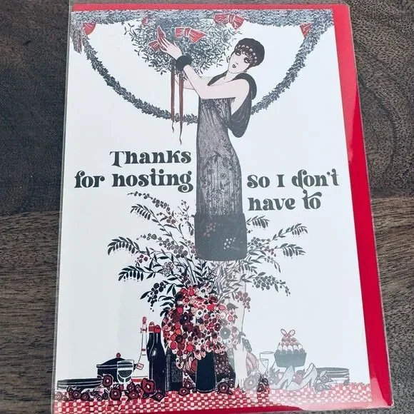Contemporary Art Christmas Host Holiday Greeting Card