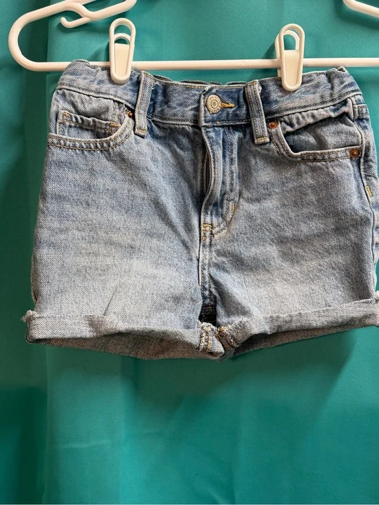 Old Navy Light Blue Denim Roll-Cuff Kids Shorts