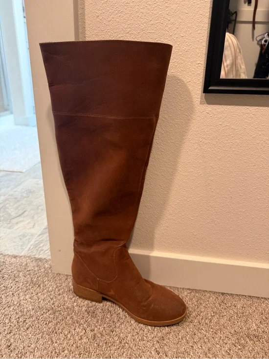 Women's Mia Brand Tall Brown Suede Riding Boot