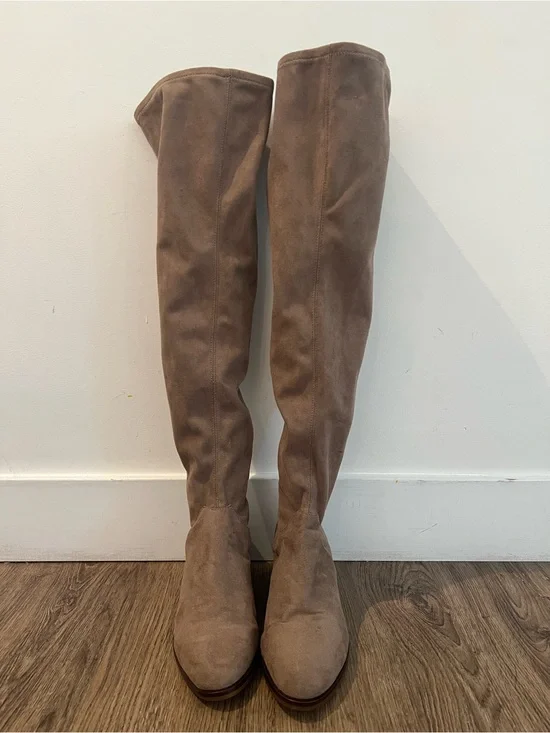 Steve Madden Over-the-Knee Suede Boots - Taupe Brown