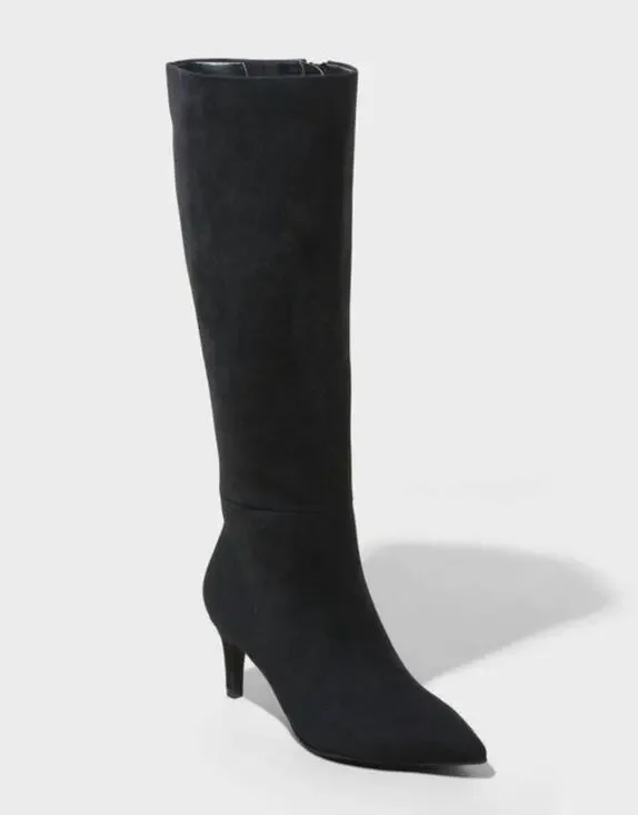 A New Day Women's Tay Tall Dress Boots Black Size 9