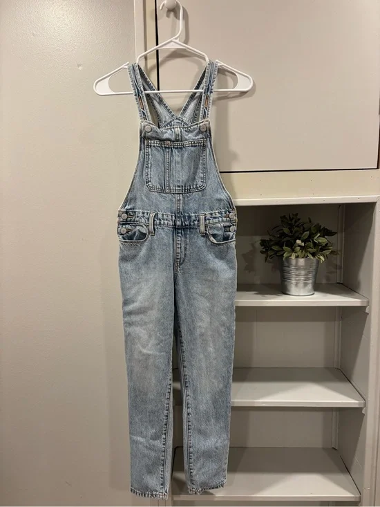 Old Navy Light Blue Denim Overalls Romper