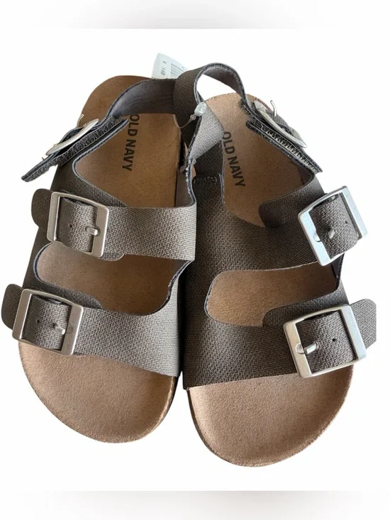 Old Navy Toddler Girls Brown Double Buckle Sandals Size 9