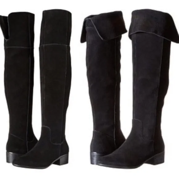 Steve Madden Black Suede Tyga Boots Size 8.5