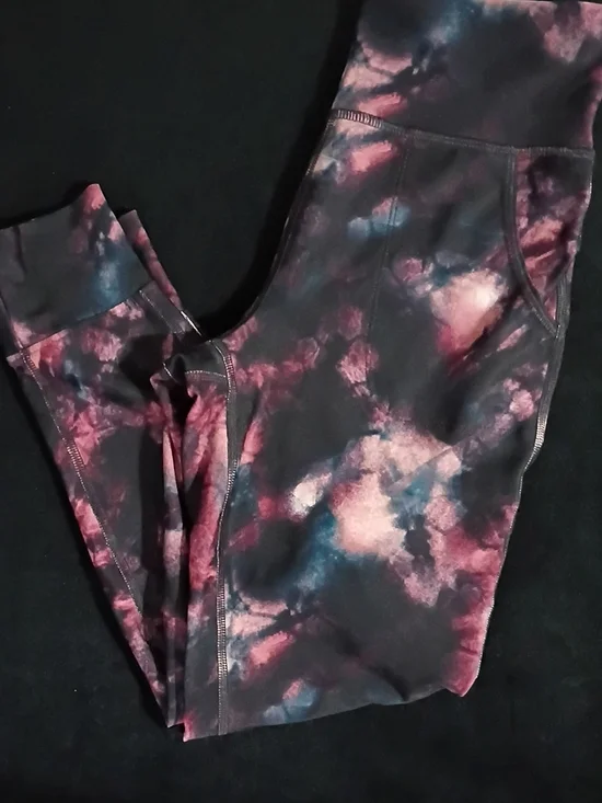 Old Navy Girls Tie-Dye Leggings in Pink, Blue & Black