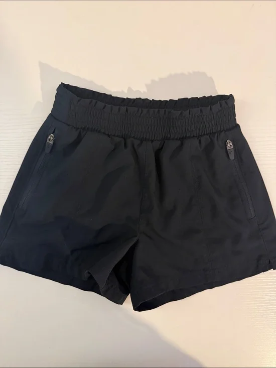 Navy Blue Active Shorts with Smocked Waistband [MEL0954]