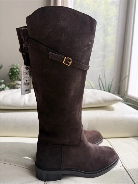 Zara Split Suede Riding Boots
