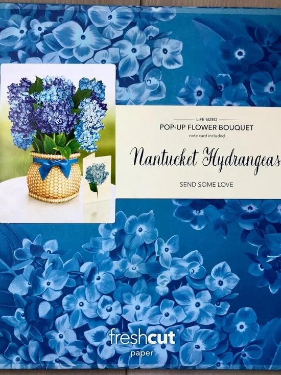 New Hydrangea Freshcut Paper 3D Pop Up Bouquet‎
