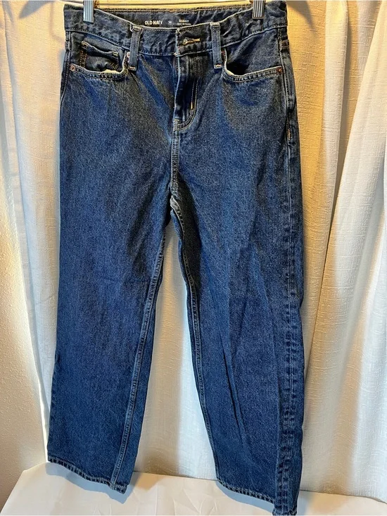 Old Navy BOYS  Dark Blue BAGGY WIDE LEG JEANS SIZE 14