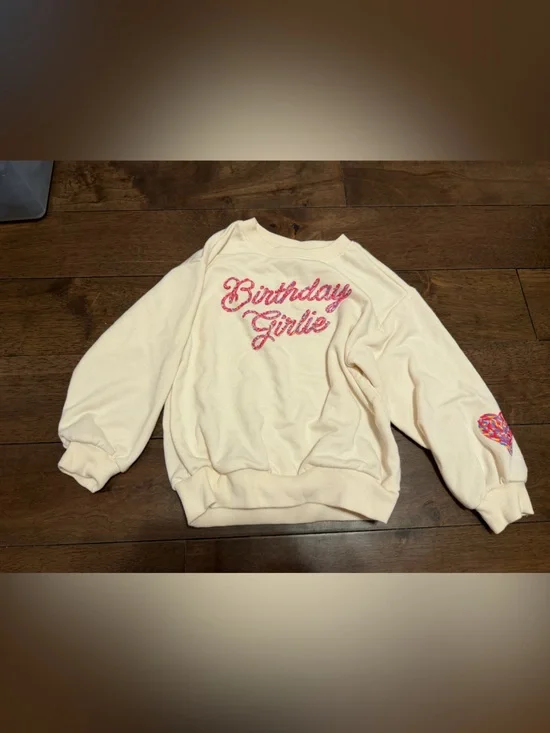Old Navy Cream Pullover with Pink 