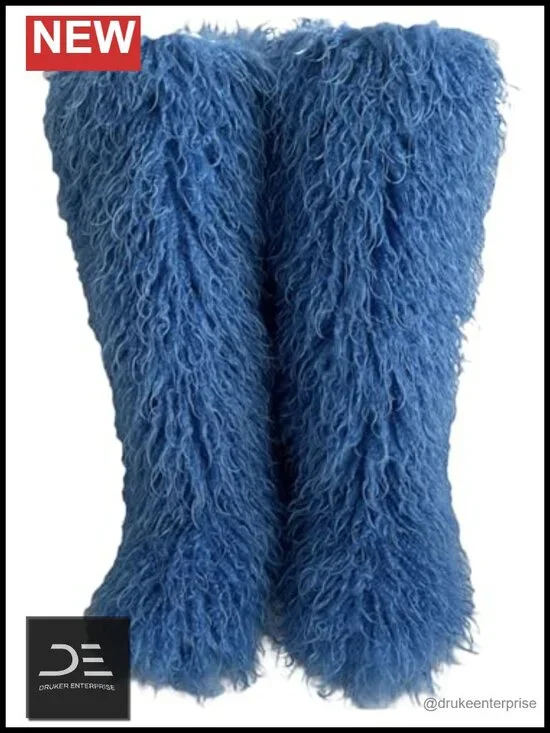 Thigh High Faux Fur Snow Boots for Women Waterproof Winter Tall 28.3 Inches Warm
