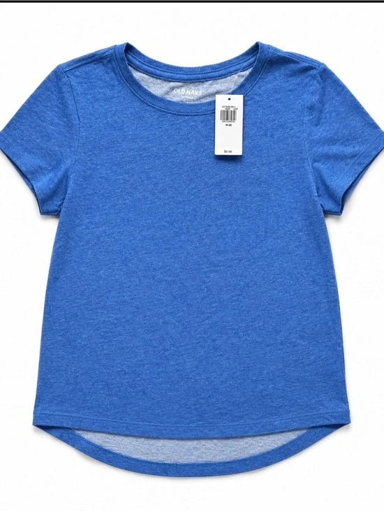 Old Navy Girls' Heather Royal Blue Short Sleeve Tee