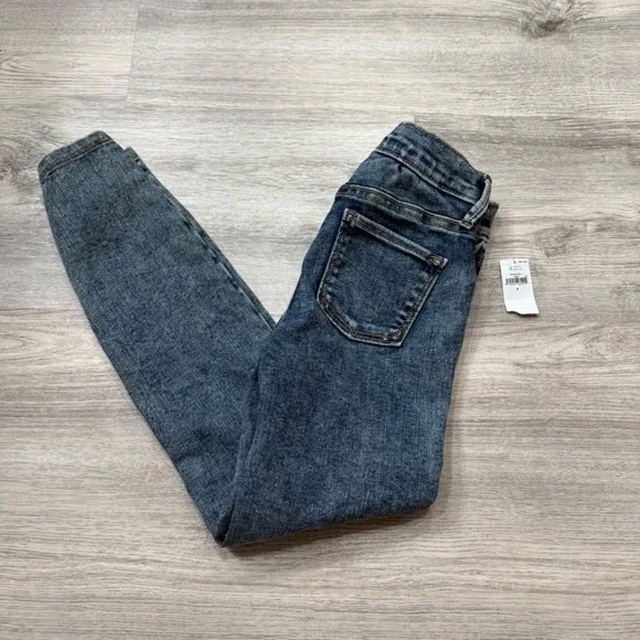 Old Navy Girls Ballerina Jeggings Blue‎ Denim Jeans Built-In Tough Size 6