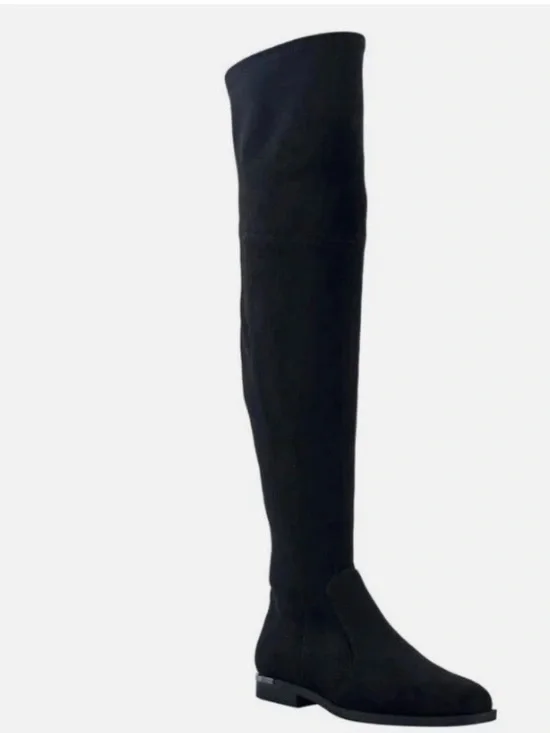 Women’s Over-the-Knee Black Suede Riding Boots