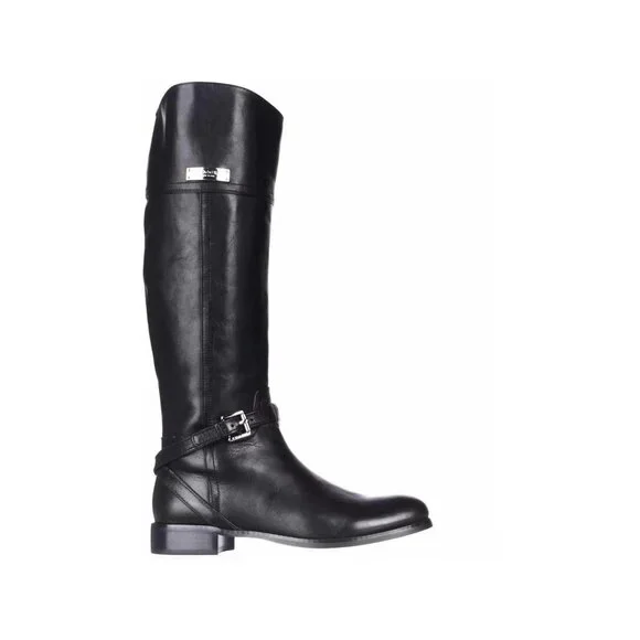 Coach Women's Black Micha Leather‎ Knee High Classic Riding Boots Size 6