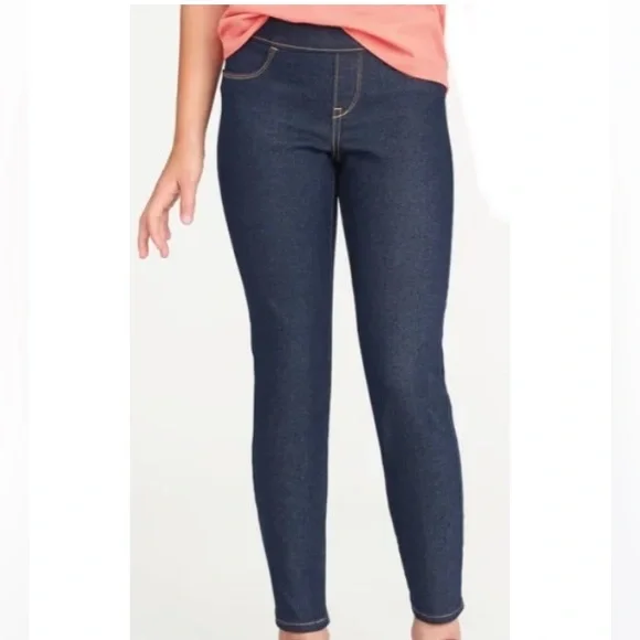 Girls size XXL 18 Plus Old Navy Pull On Skinny Blue Jeans built in tough NWT