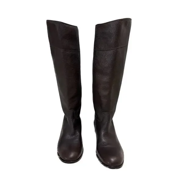 Vero Cuoio Riding Leather Dark Brown Boots Womens |US 8.5