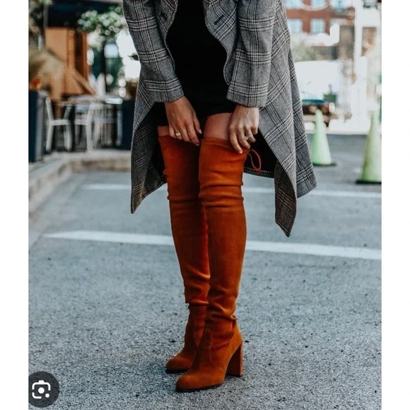 Stuart Weitzman‎ Suede Over The Knee Boots Thigh High Boots Women's Shoes