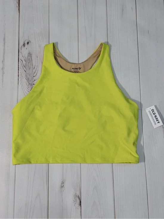 Old Navy Neon Yellow Cropped Tank