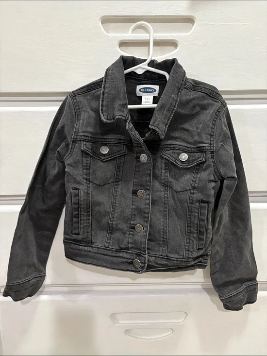 Old Navy Charcoal Black Kids Denim Jacket
