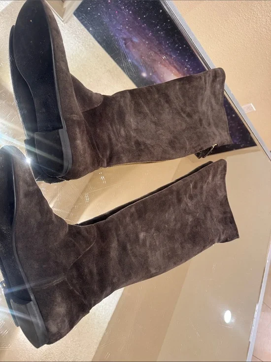 Giuseppe Zanotti Vintage Brown Suede Over the Knee Boots