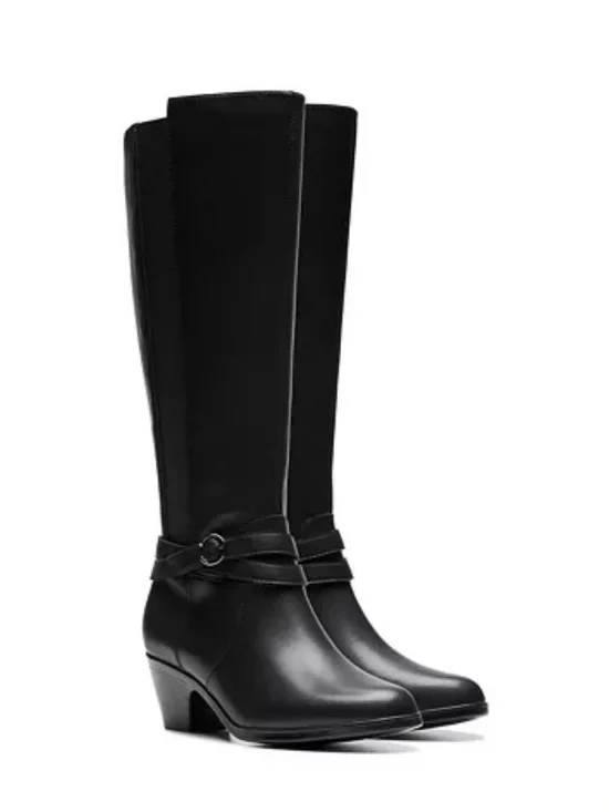Clarks Black Over-the-Knee Riding Boots
