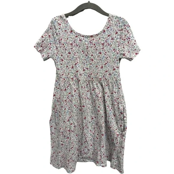 Old Navy Girls Floral Short Sleeve Dress Small 6-7 Cottagecore Spring