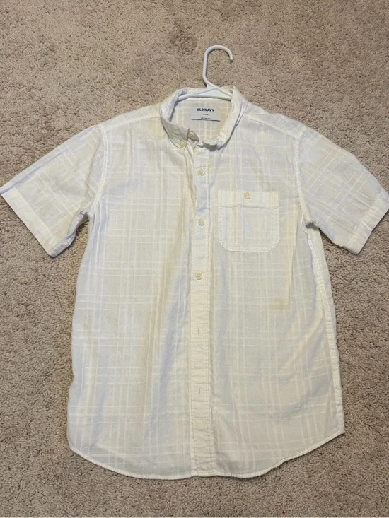 Boys White Button Down Shirt