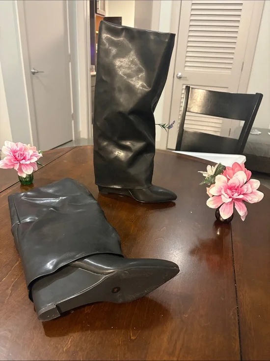 Madden Girl Black Over-the-Knee Slouch Boots