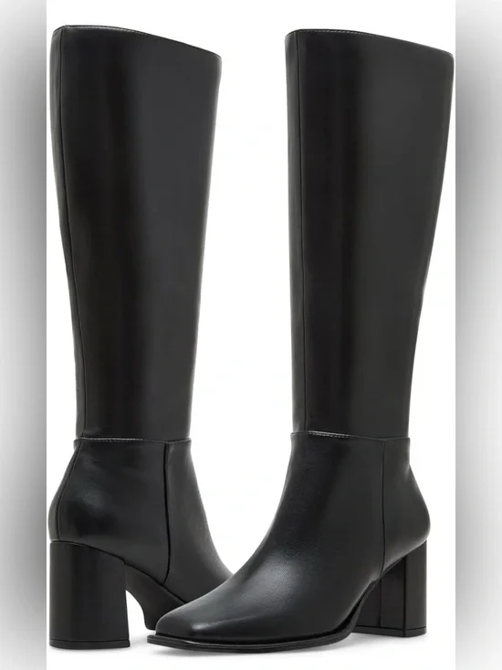 Madden Girl Women's Magnolia-WC Black Pari 9.5 Wide Calf