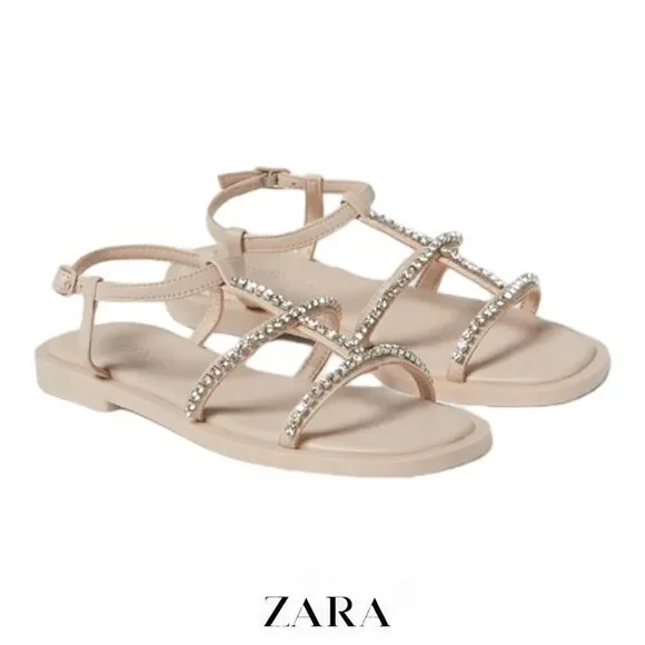ZARA Kids | Pink | JEWEL STRAPPY SANDALS