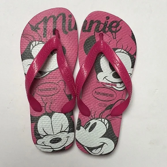 Havaianas Minnie Mouse Disney Flip Flop Thongs Girl’s Size 2 Like New