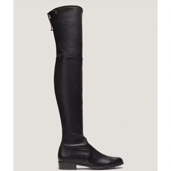 NIB Stuart Weitzman | black stretch nappa Leather lowland boots