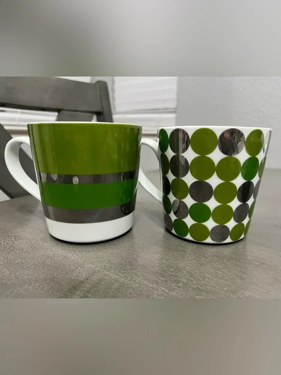 Set of 2 Crate & Barrel coffee mugs