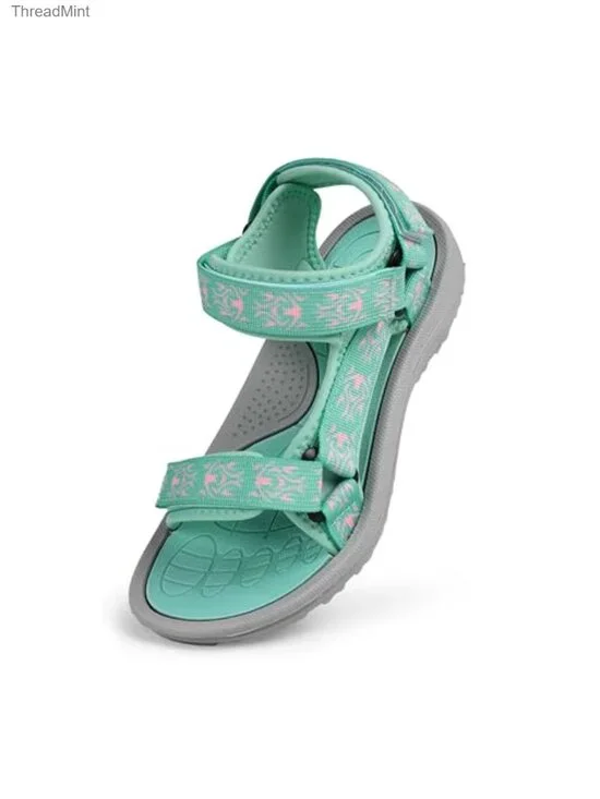 Unisex Kids Sport Sandals Lightweight Non-Slip Athletic Hook and Loop Open Toe