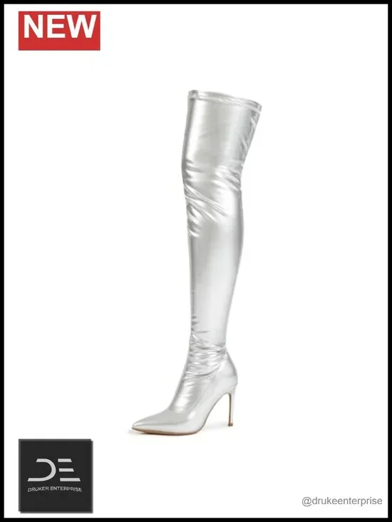 Thigh High Boots Pointy Toe Stiletto Over The Knee Heels 9.5CM