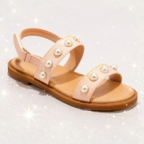 Little Girls Sandals by Cat & Jack Eve Pearl Blush Size 1 New With Tags‎