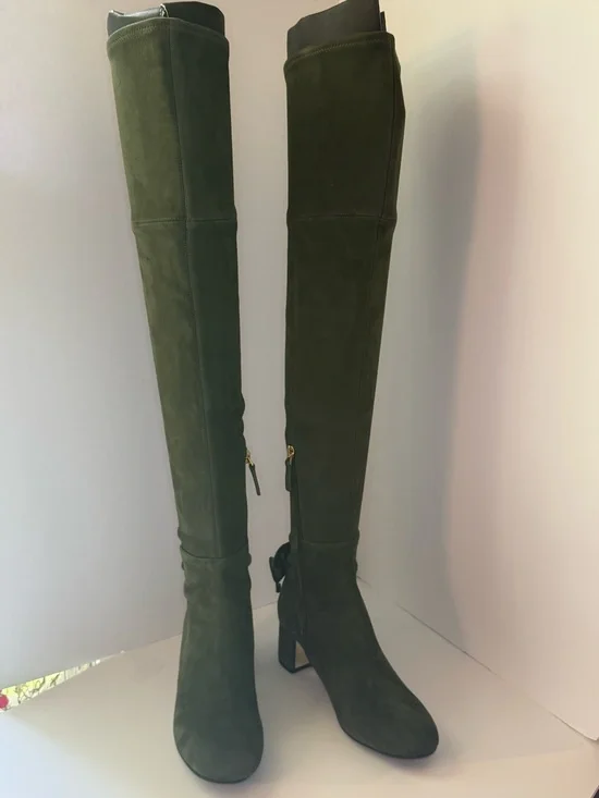 Tory Burch Lila 45mm OTK Boots in Boxwood