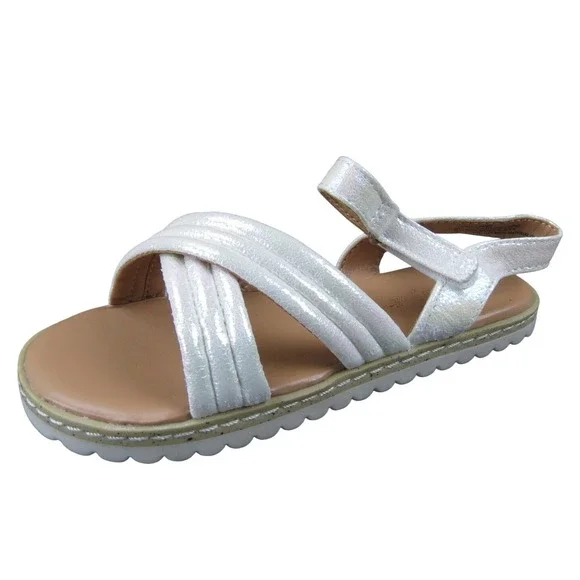 Cat Jack Chloe Toddler 10 Iridescent White‎ Synthetic Strappy Sandal Comfortable