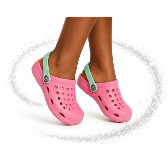 Baby‎ Girl Clogs by Joybees Harper Pink Mint Size 6-7 New With Tags