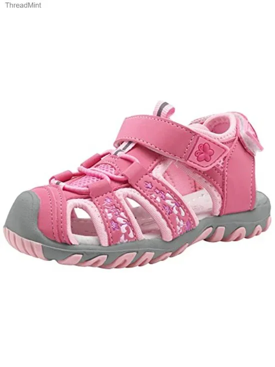 Kids Closed Toe Athletic Sandals Hook Loop Quick Dry Sport