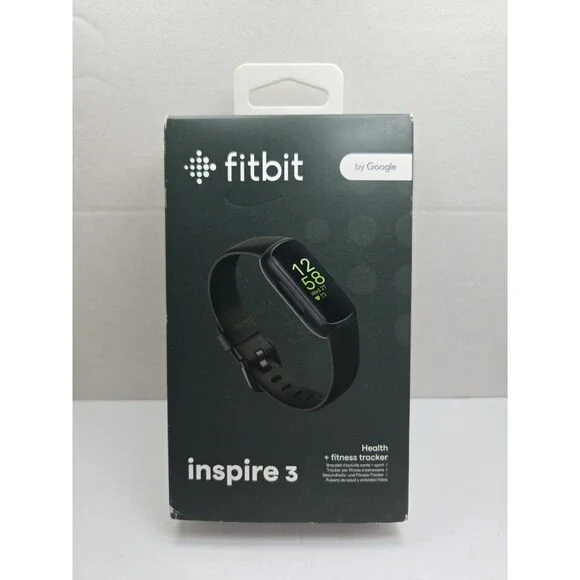 Fitbit Inspire 3 Health Fitness Tracker Midnight Zen Black Heart Rate Sleep SpO2