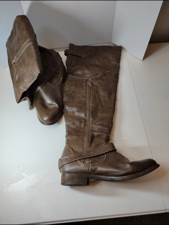 Tall Women's Riding Boots in Brown - Classic Zip Knee-High Boot
