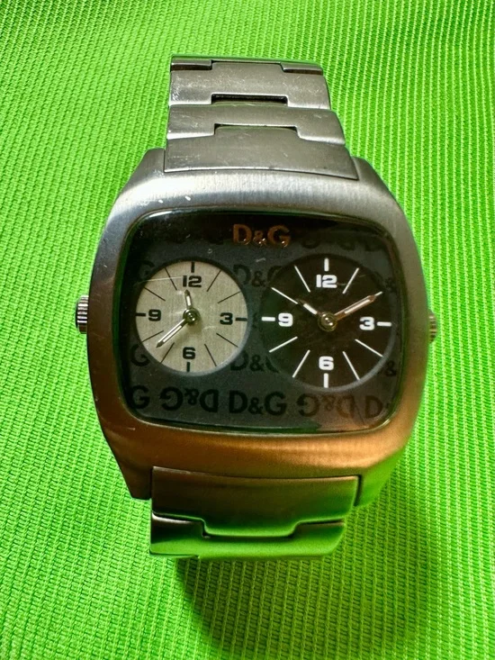 D&G Dual-Time Stainless Steel Watch - Silver