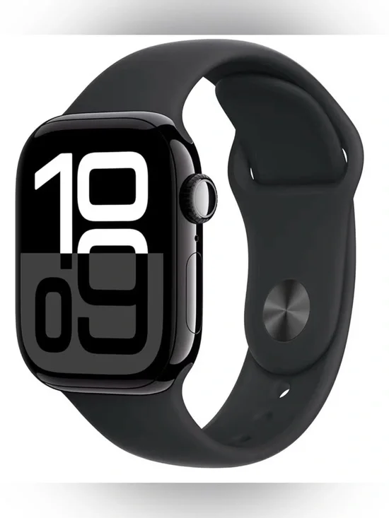 Apple Watch Series 10 GPS 46mm Black Aluminum Case with Adjustable Sport Band