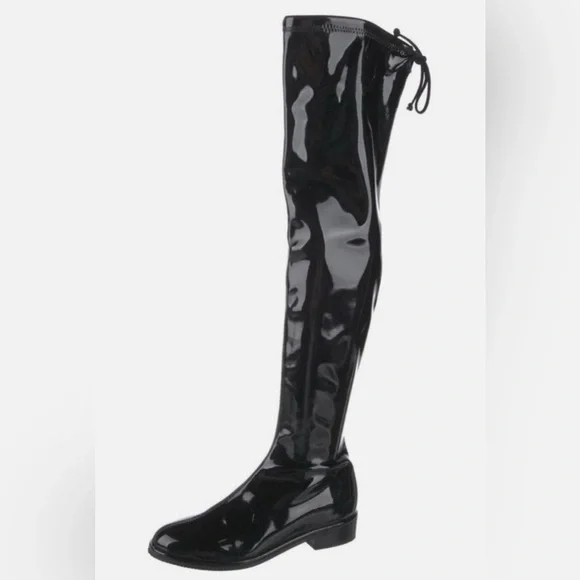 Stuart Weitzman Glossy Black Over-the-Knee Boots