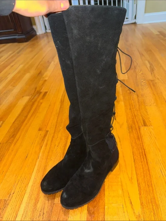 Michael Kors Black Over-the-Knee Suede Boots