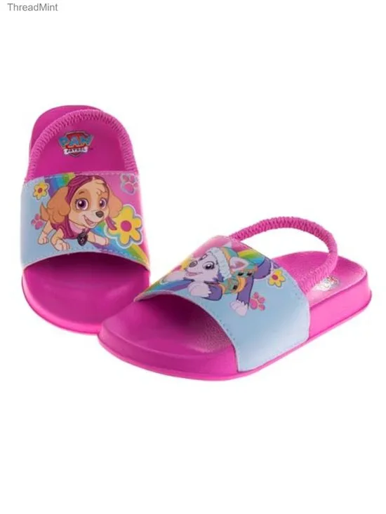 Paw Patrol Girls Summer Beach Slides Sandals Toddler Little Kid Backstrap